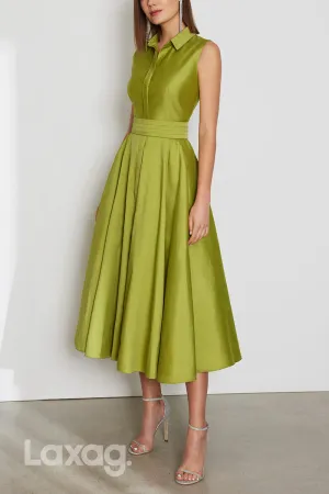 22973 - A-Line V-Neck Sleeveless Ankle-Length Cocktail Party Formal Evening Dress