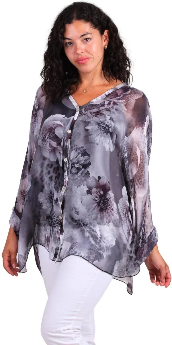 Angelo Jungle Silk Blouse