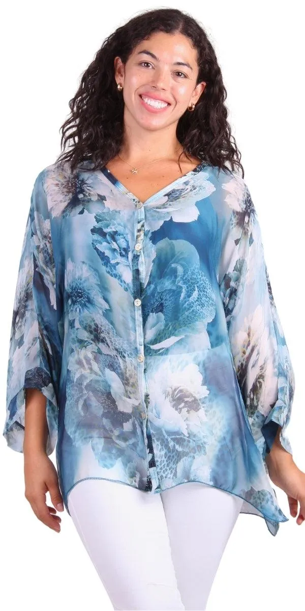 Angelo Jungle Silk Blouse