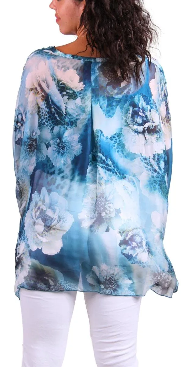 Angelo Jungle Silk Blouse