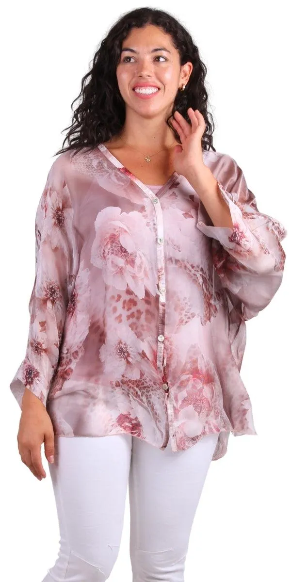Angelo Jungle Silk Blouse