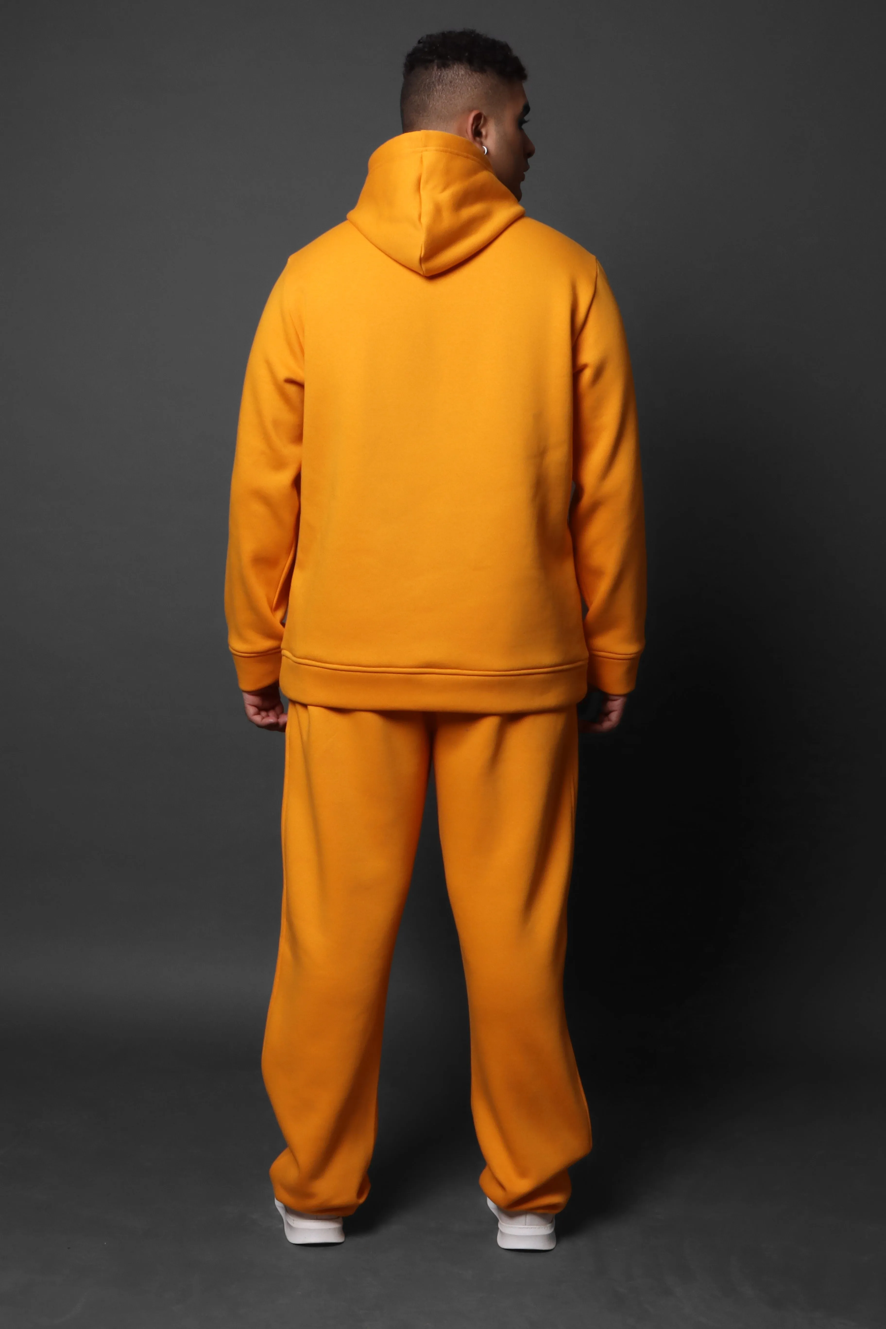 Basic Gold Yellow Hoodie Co-Ord Set#19