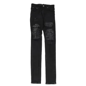 Black Mx1 Biker Stretch Skinny Denim Jeans
