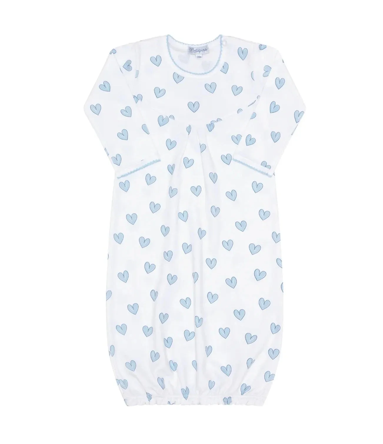 Blue Heart Print Gown