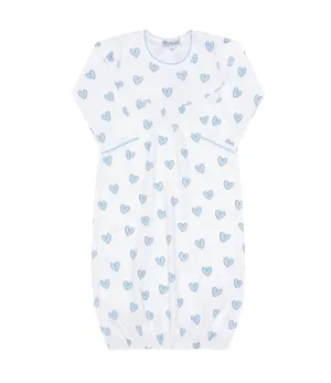 Blue Heart Print Gown
