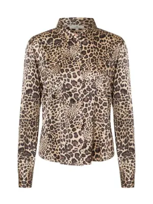 Charlotte Sparre Classic Silk Shirt In Winter Leo 2428