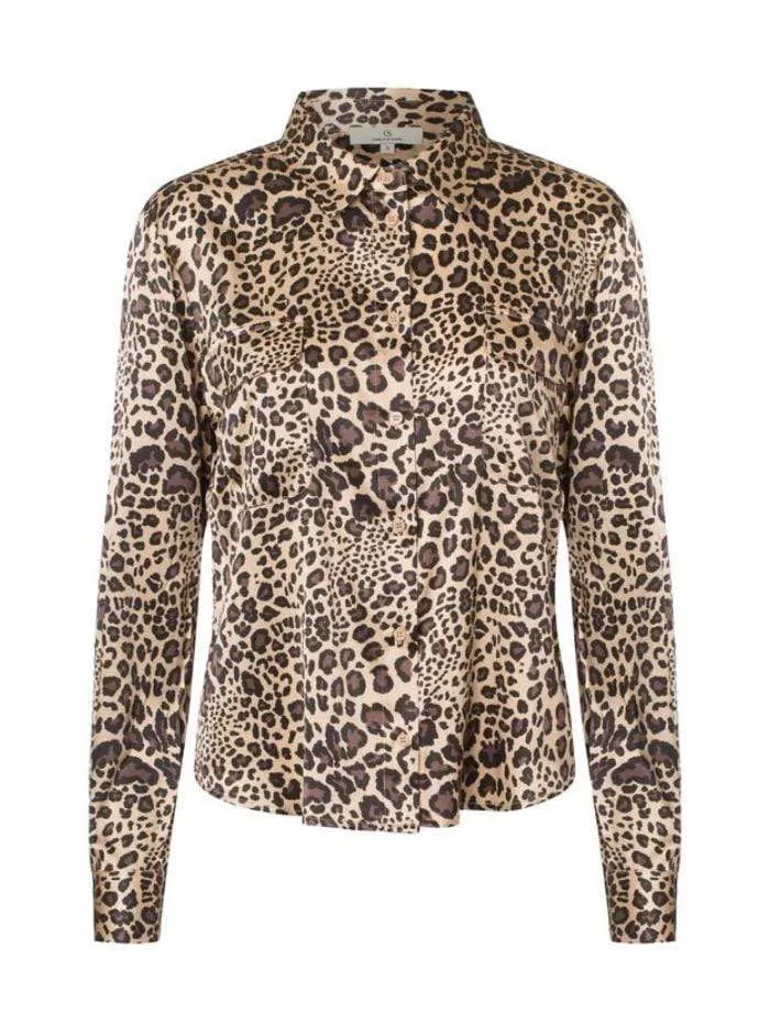 Charlotte Sparre Classic Silk Shirt In Winter Leo 2428