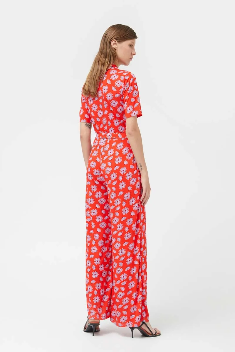 Compania Fantastica Red Flower Jumpsuit