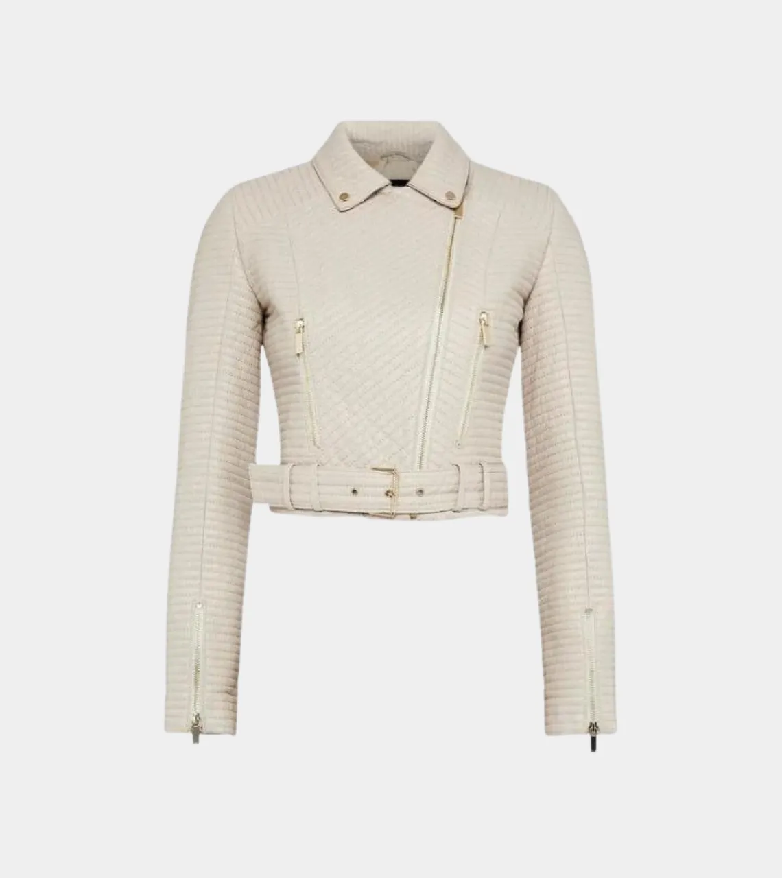 Cream Women’s Biker Leather Jacket