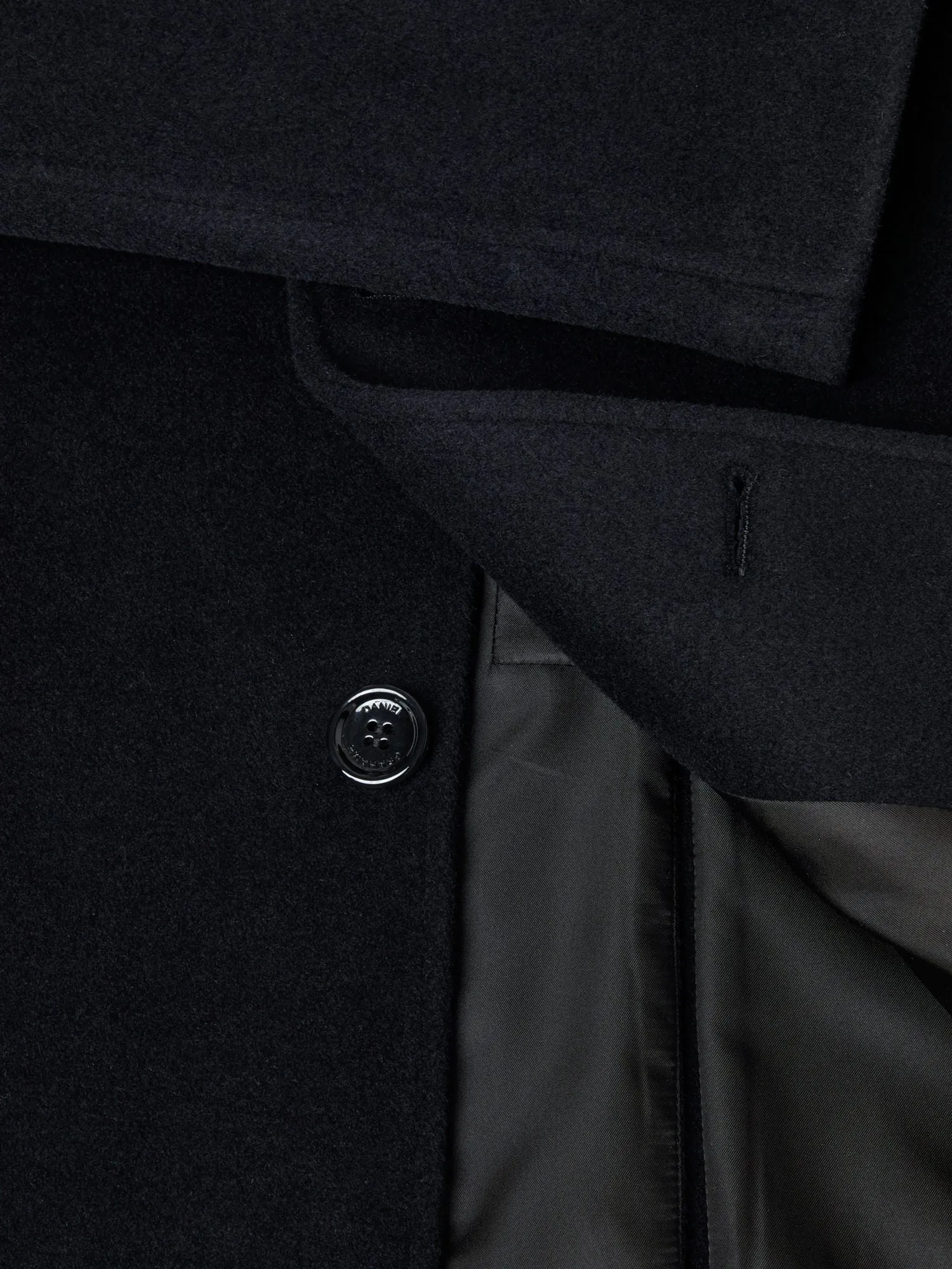 Daniel Grahame Watson Regular Fit Overcoat - Black