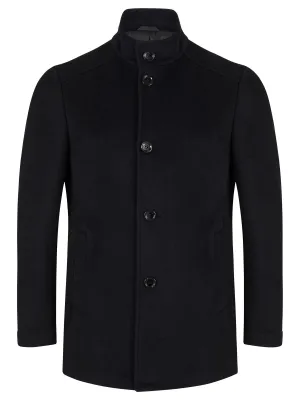 Daniel Grahame Watson Regular Fit Overcoat - Black