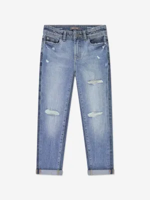DL1961 Girls Harper Distressed Regular Jeans in Blue