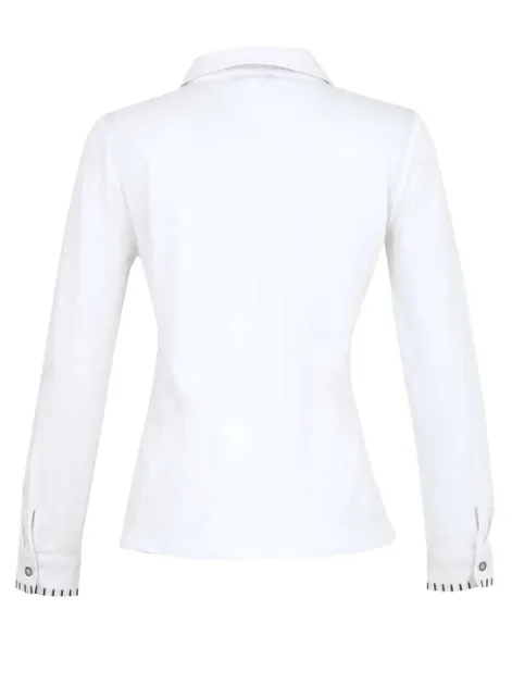 DOLCEZZA<BR>
Floral Print Shirt<BR>
White<BR>