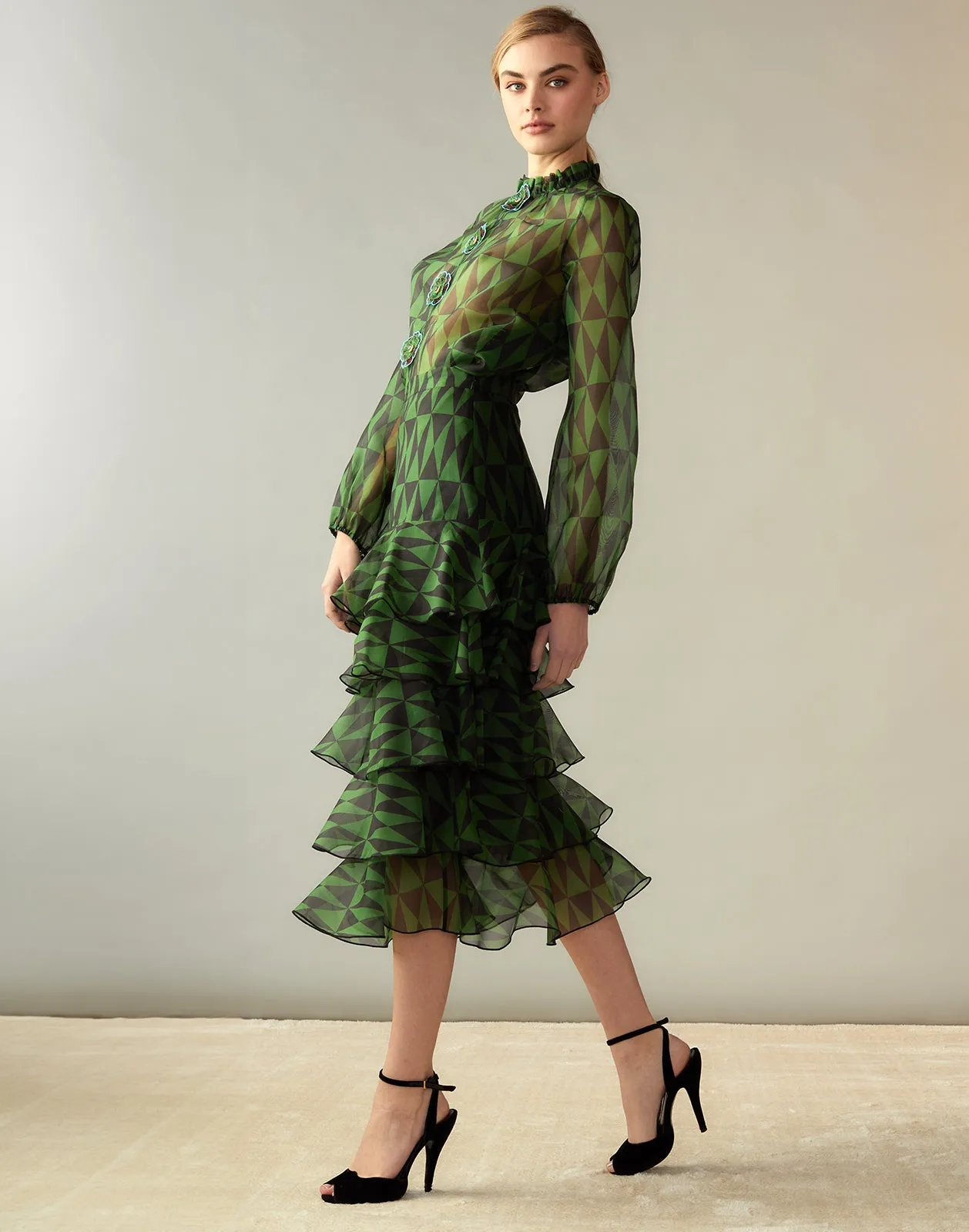 Evergreen Silk Organza Shirt