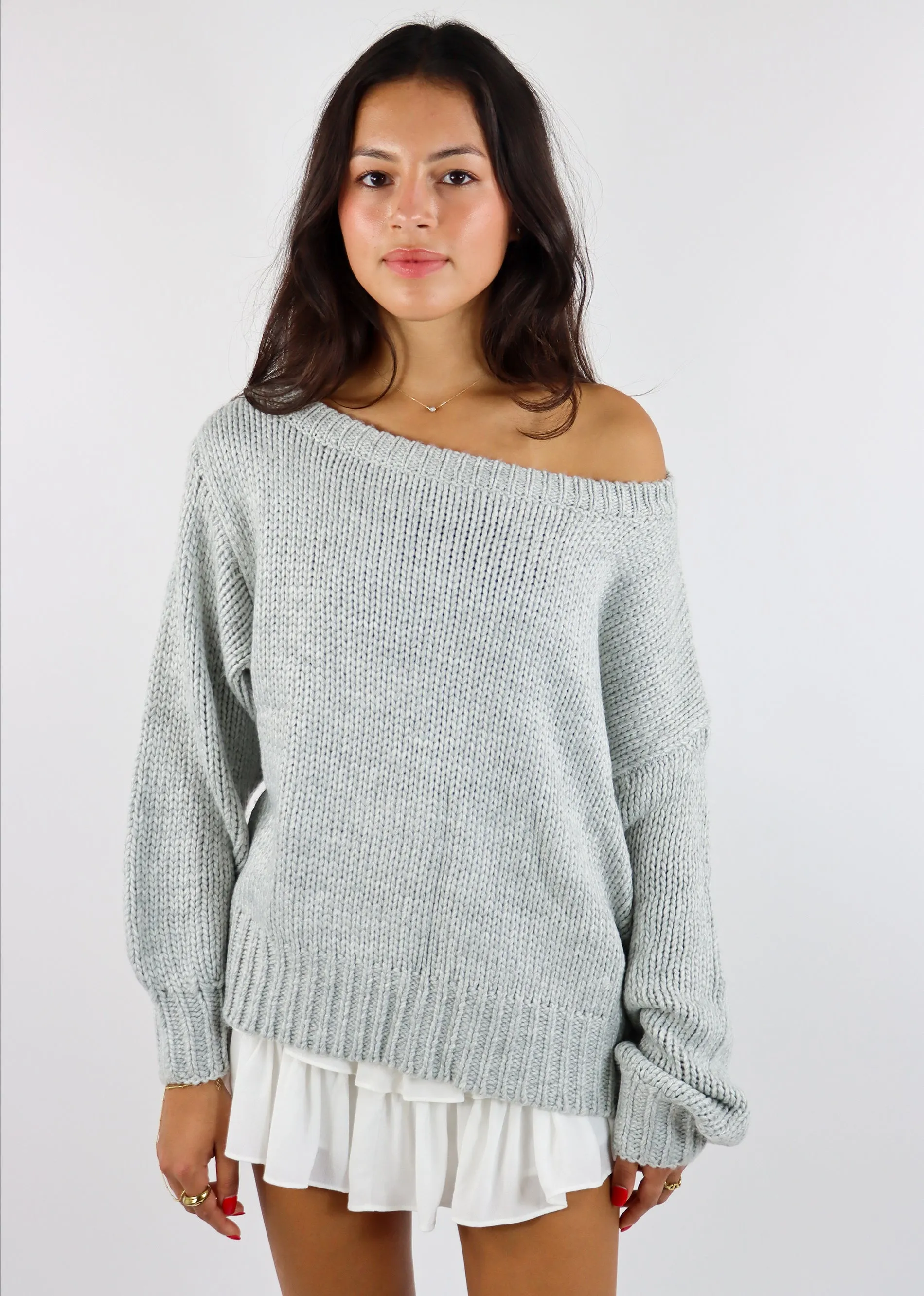 Fall In Love Sweater ★ Grey
