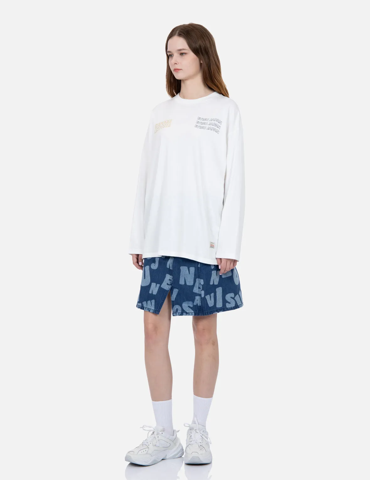 Fortune Cat Back View Print T-shirt