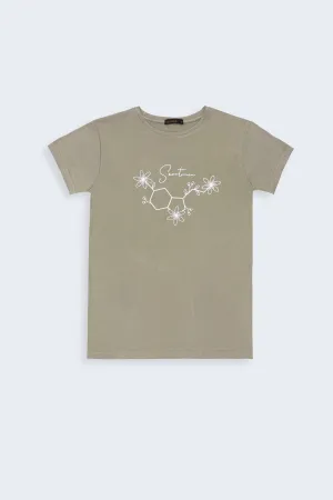 Khaki Graphic T-Shirt