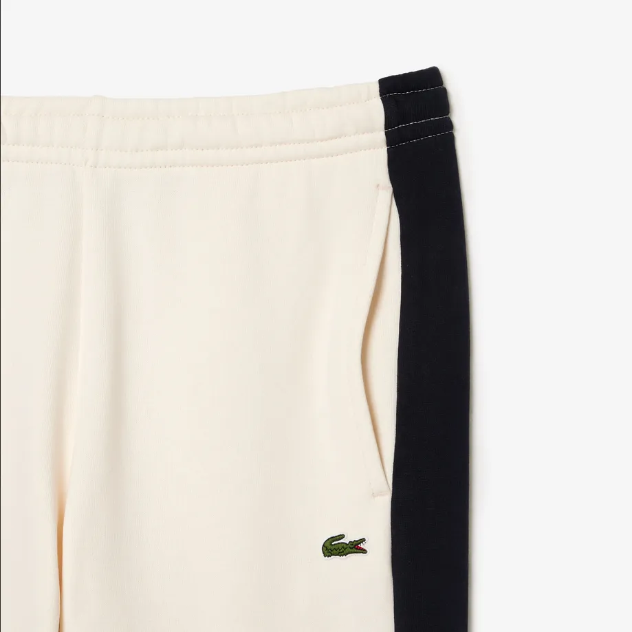 Lacoste Men's Colorblock Zip-Up Hoodie & Jogger Set - White Brown Navy RI2