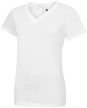 Ladies Classic V-Neck T-Shirt | White