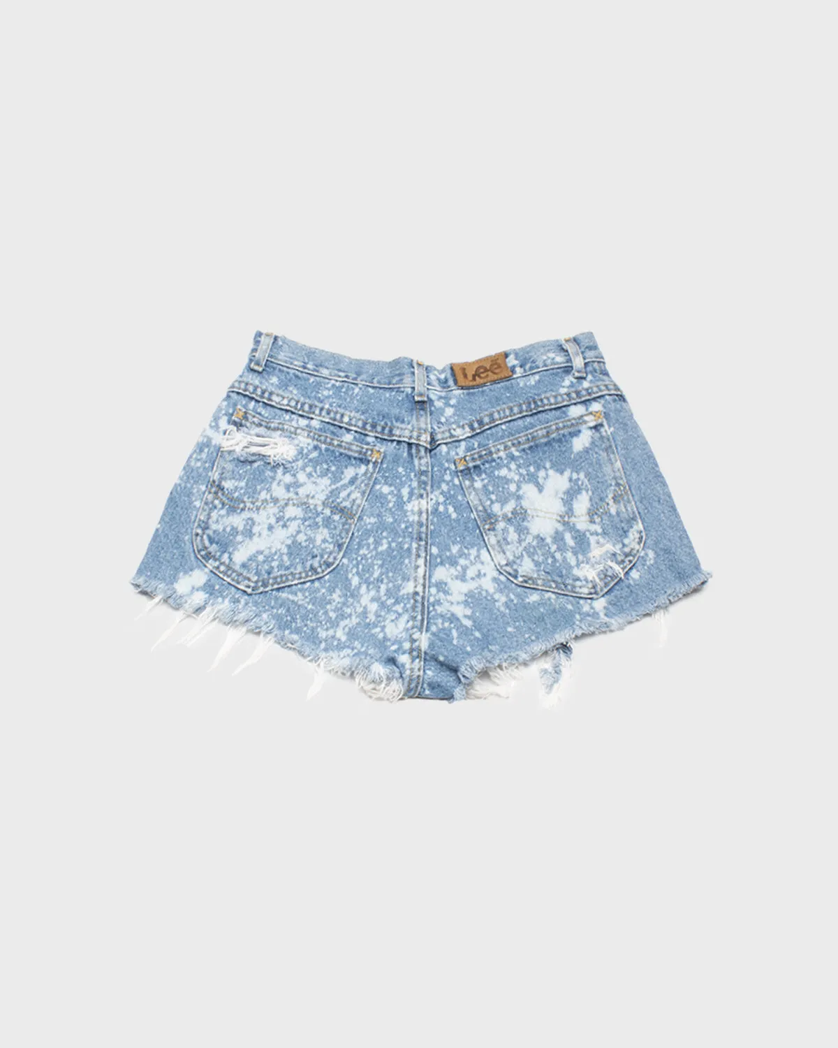 Lee bleached ripped distressed denim shorts