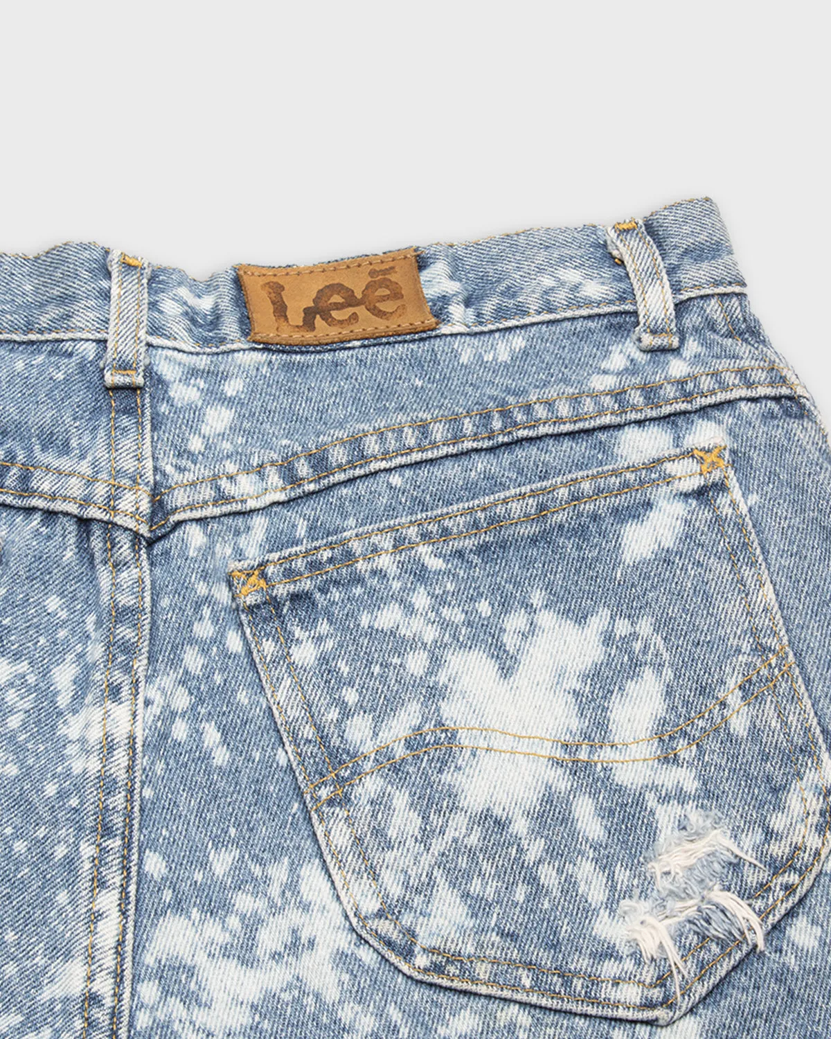 Lee bleached ripped distressed denim shorts