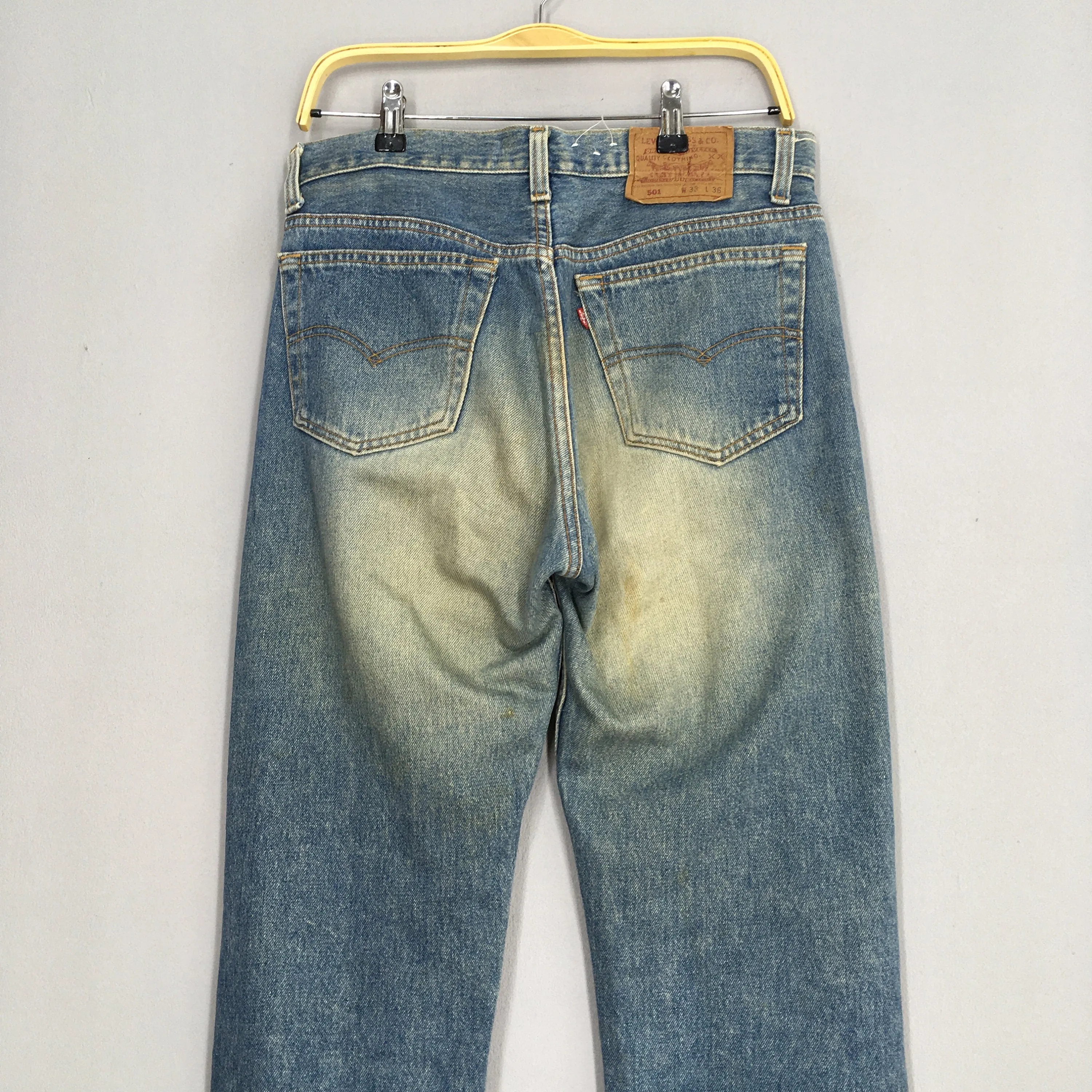 Levi's 501 Distressed Stonewash Jeans Size 31x31