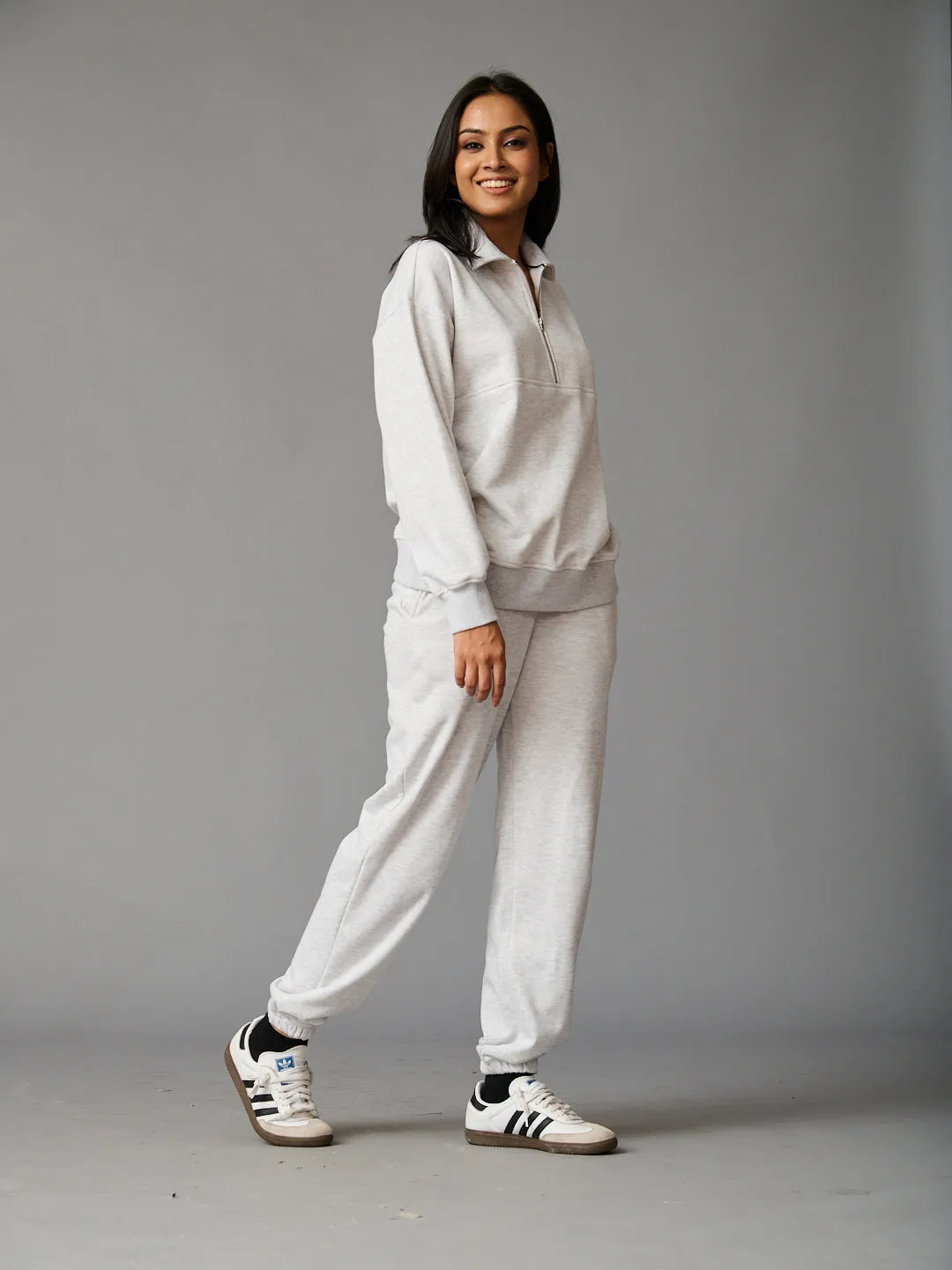 MELANGE MODE FLEECE COORD SET