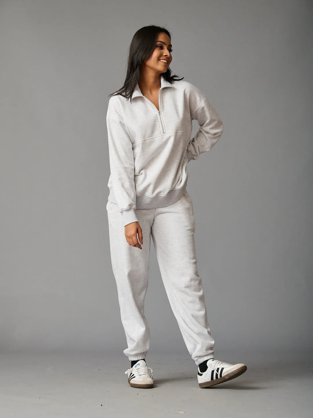 MELANGE MODE FLEECE COORD SET