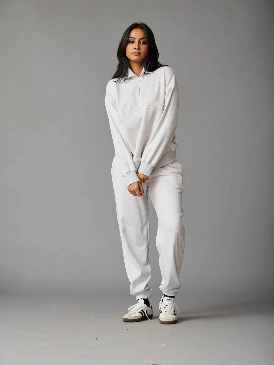 MELANGE MODE FLEECE COORD SET