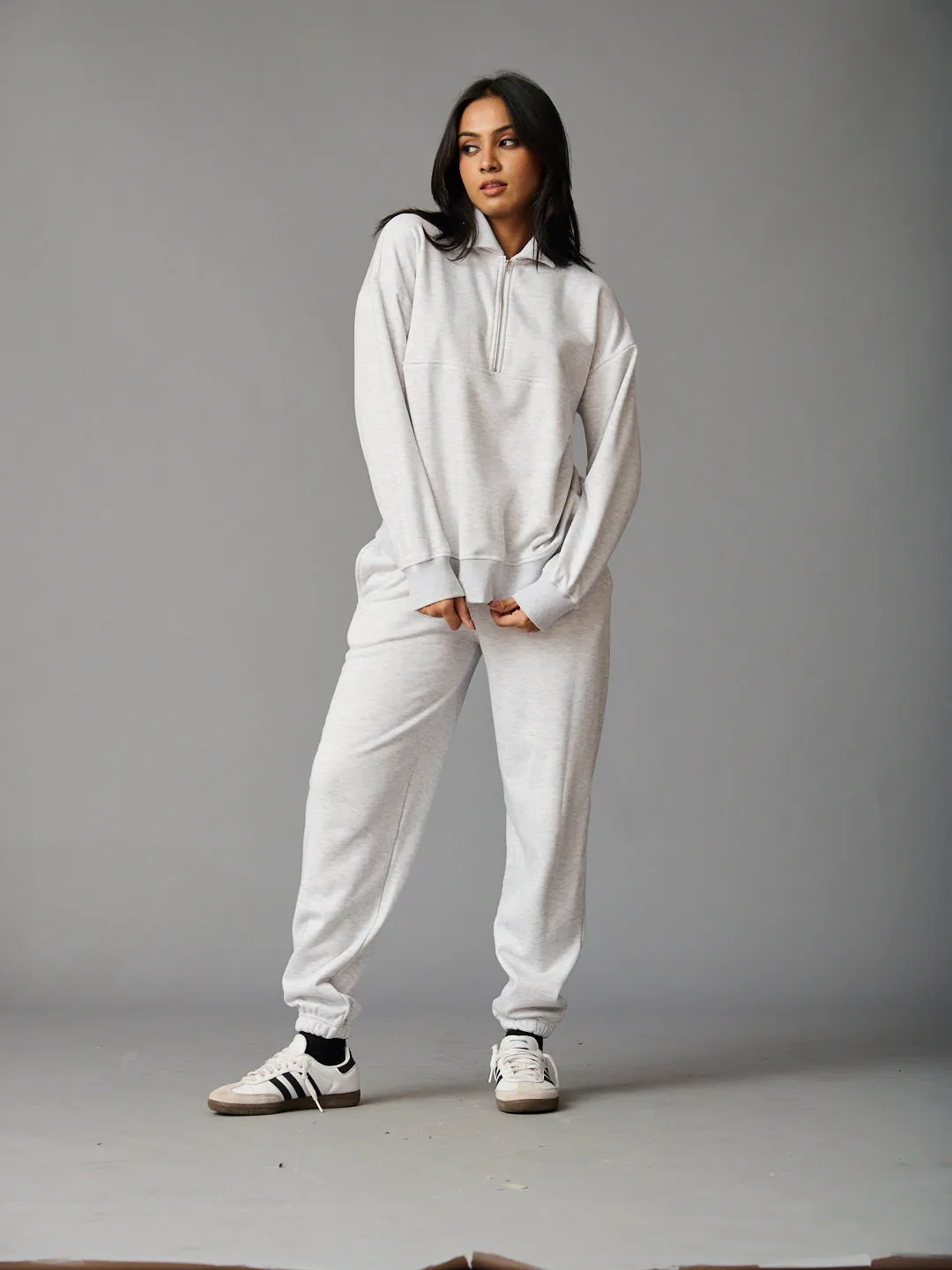 MELANGE MODE FLEECE COORD SET