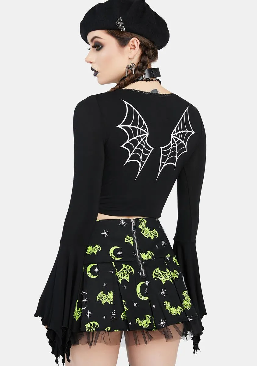 Nocturnal Behavior Pleated Skirt
