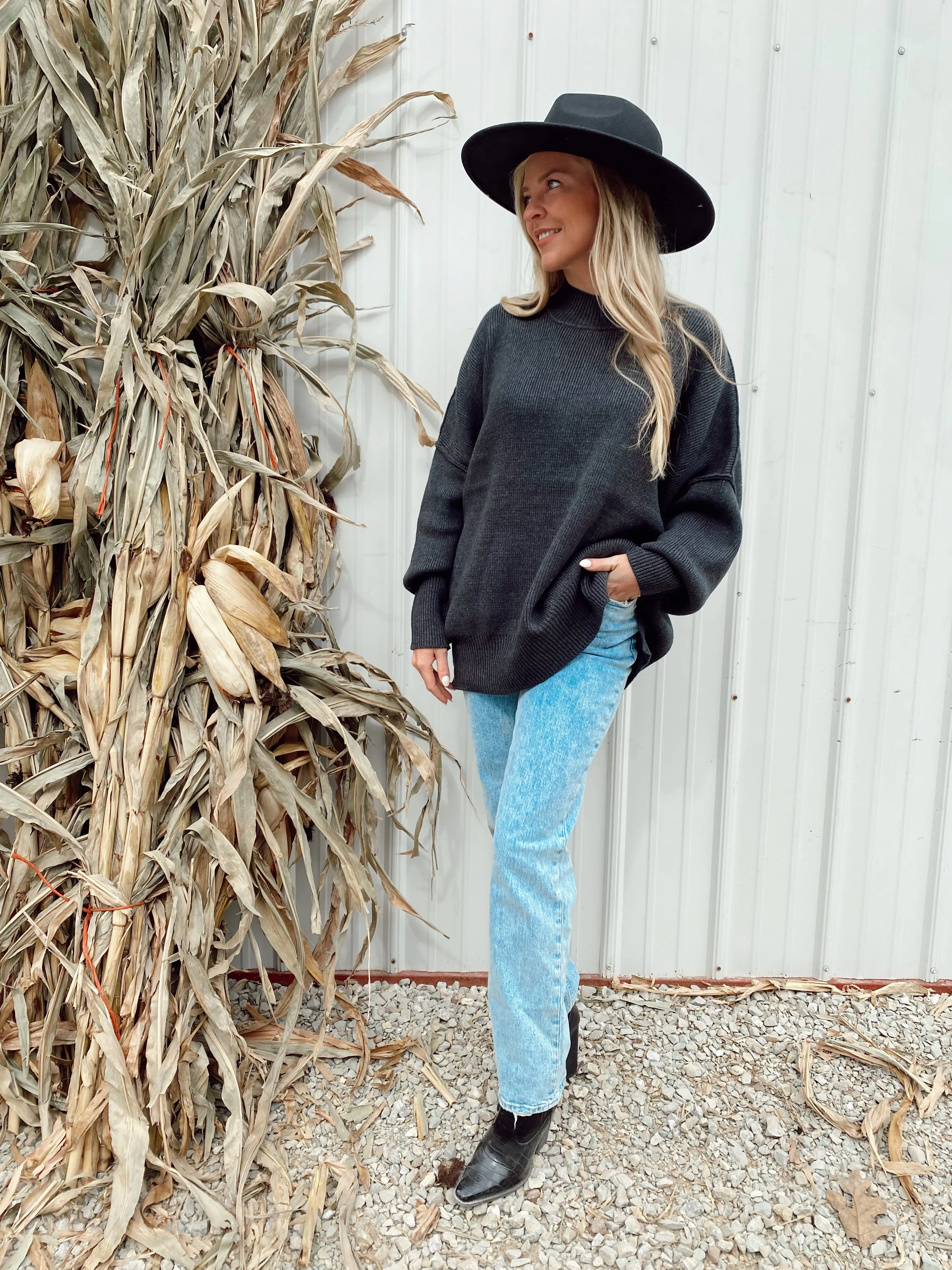 Oversized Charcoal Sweater