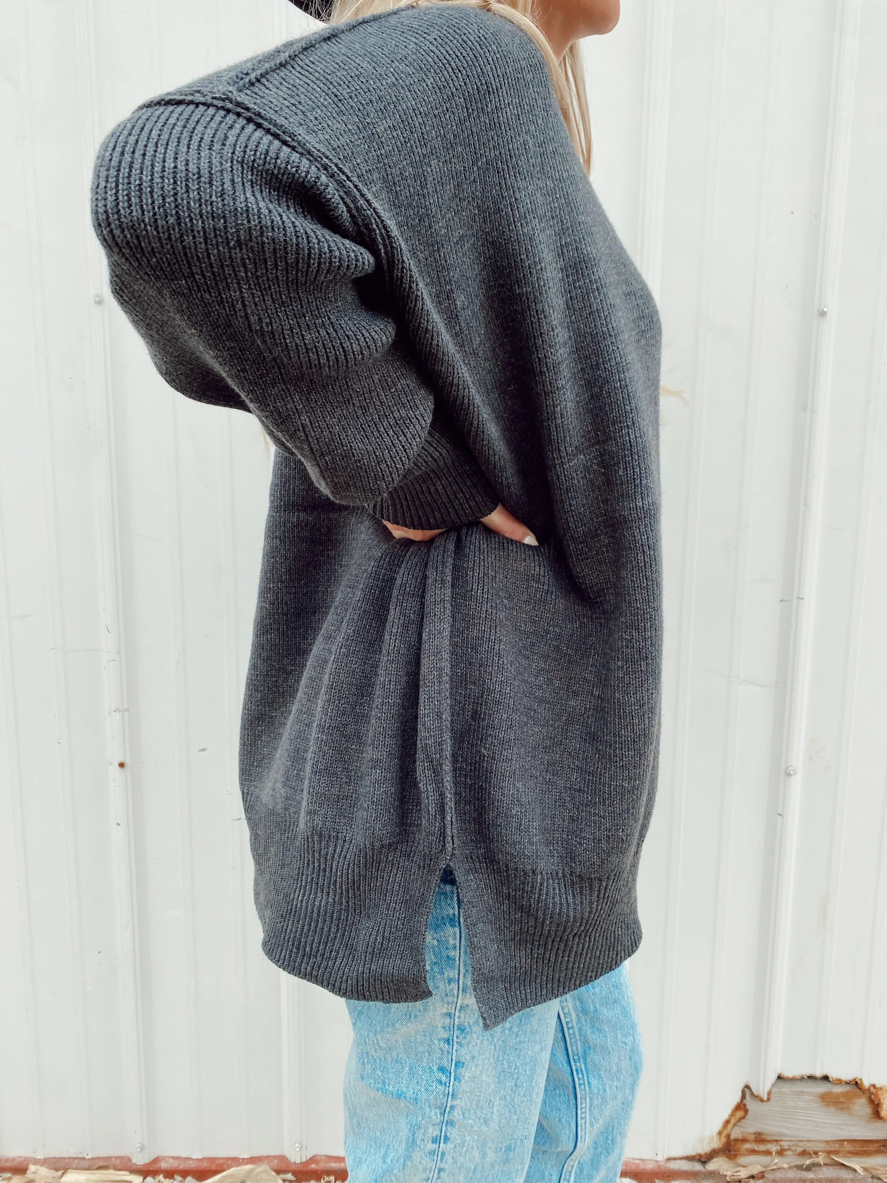 Oversized Charcoal Sweater