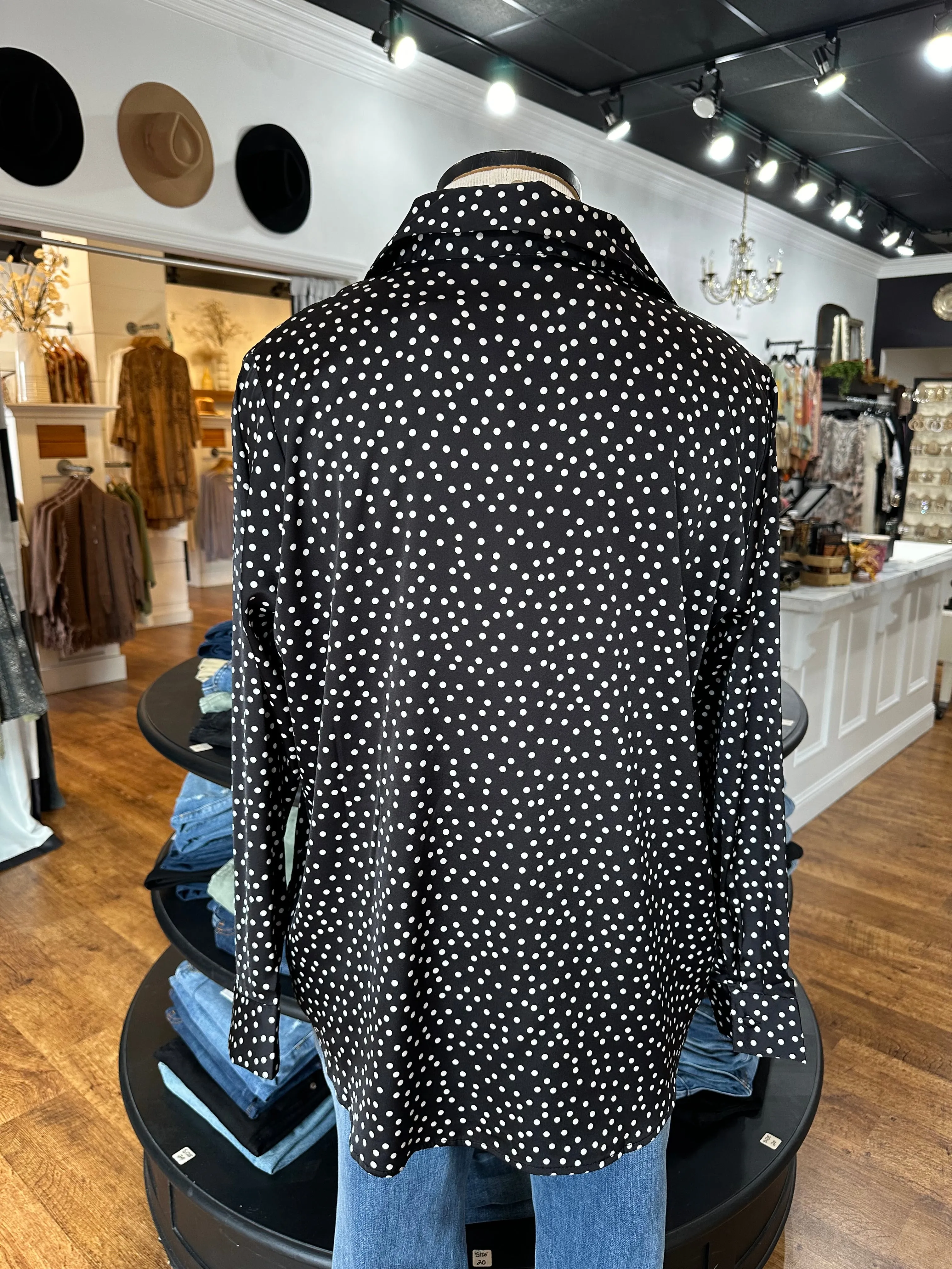 Play It Up Polka Dot Top