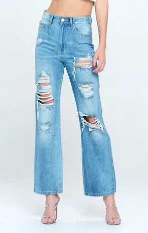 "Teenage Dream" High Waisted Slim Flare Jeans