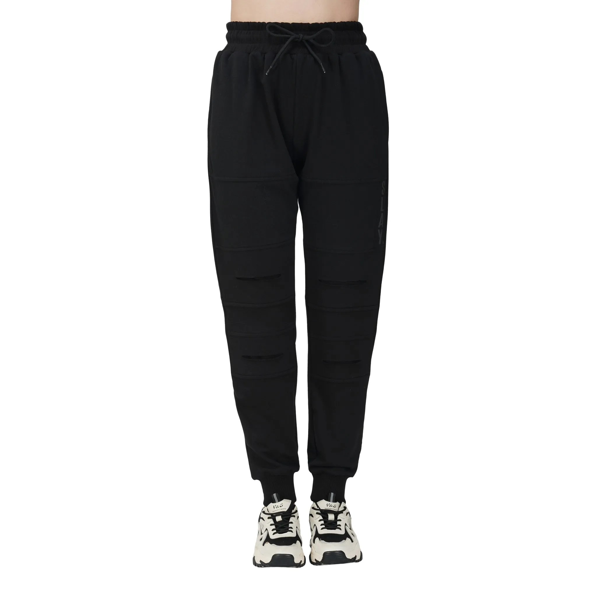 SLAY. Women's Limited Edition All Black Plotter Puff Print Tracksuit - Hoodie & Jogger Co-ord Set