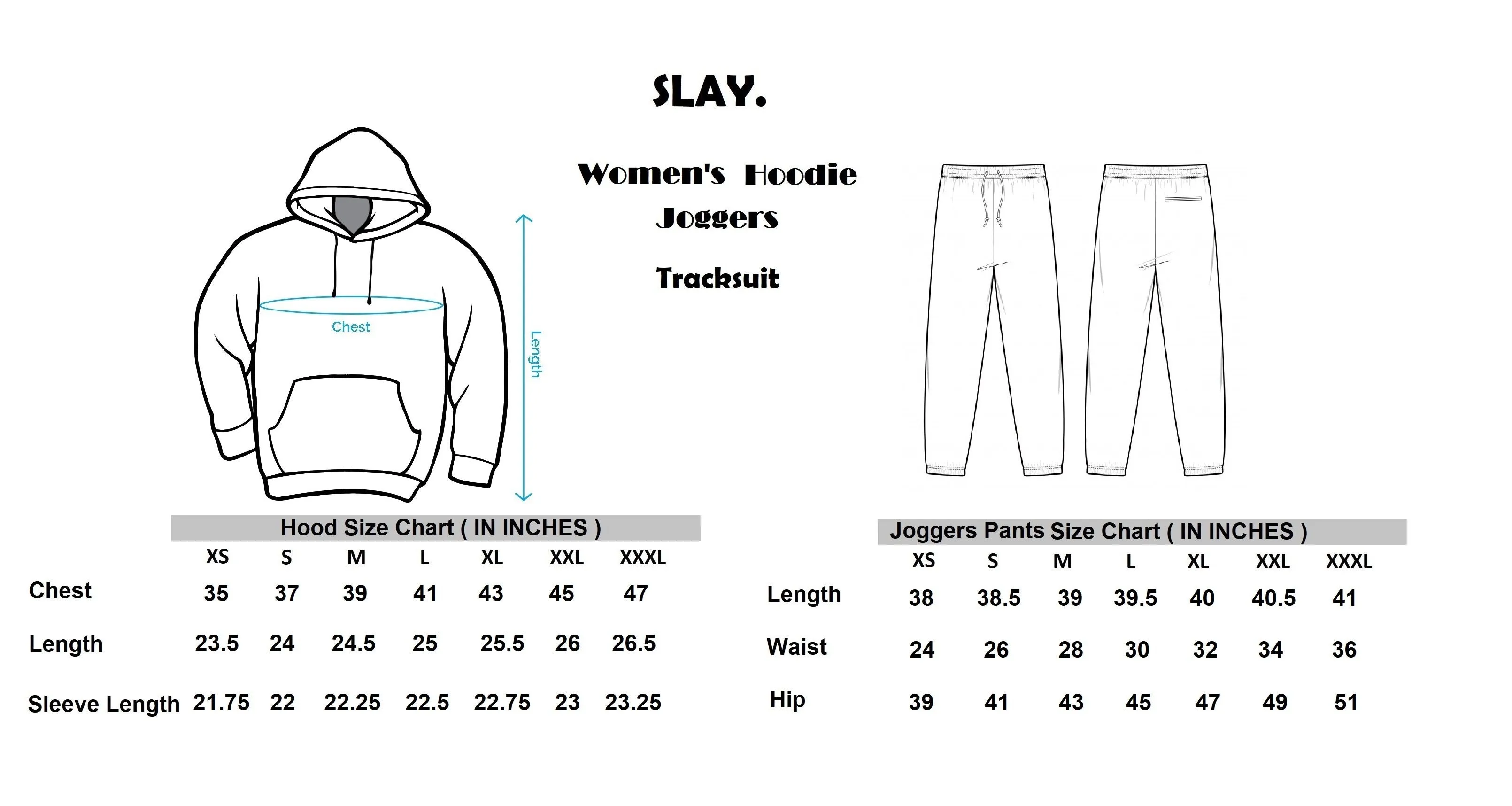 SLAY. Women's Limited Edition All Black Plotter Puff Print Tracksuit - Hoodie & Jogger Co-ord Set