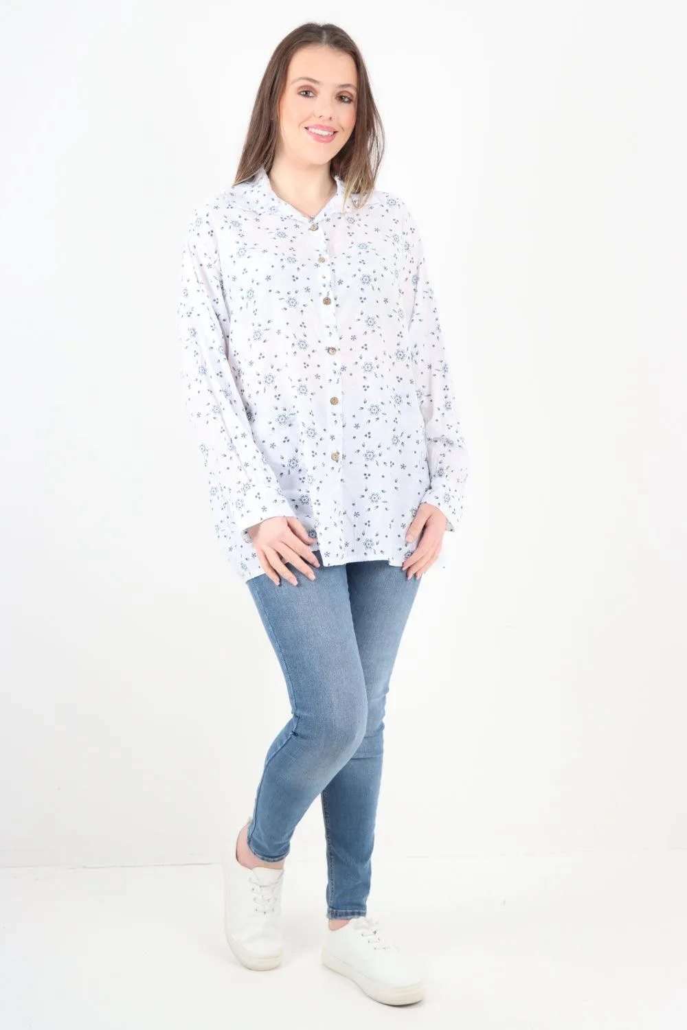 Small Ditsy Floral Print Shirt Top