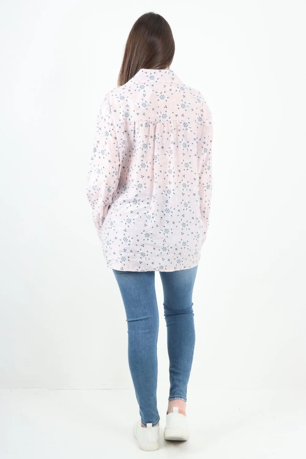 Small Ditsy Floral Print Shirt Top