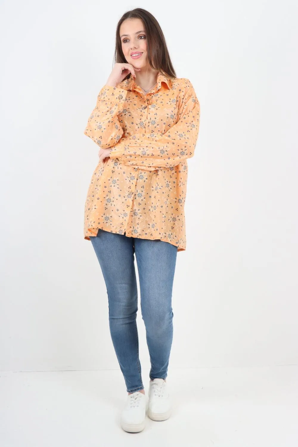 Small Ditsy Floral Print Shirt Top