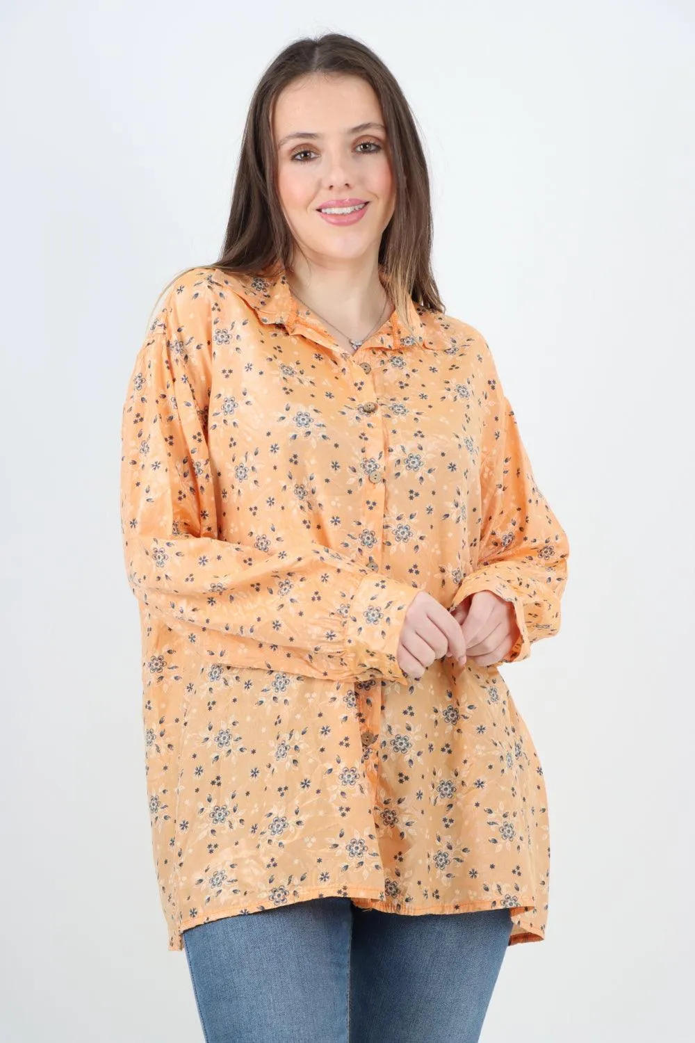 Small Ditsy Floral Print Shirt Top