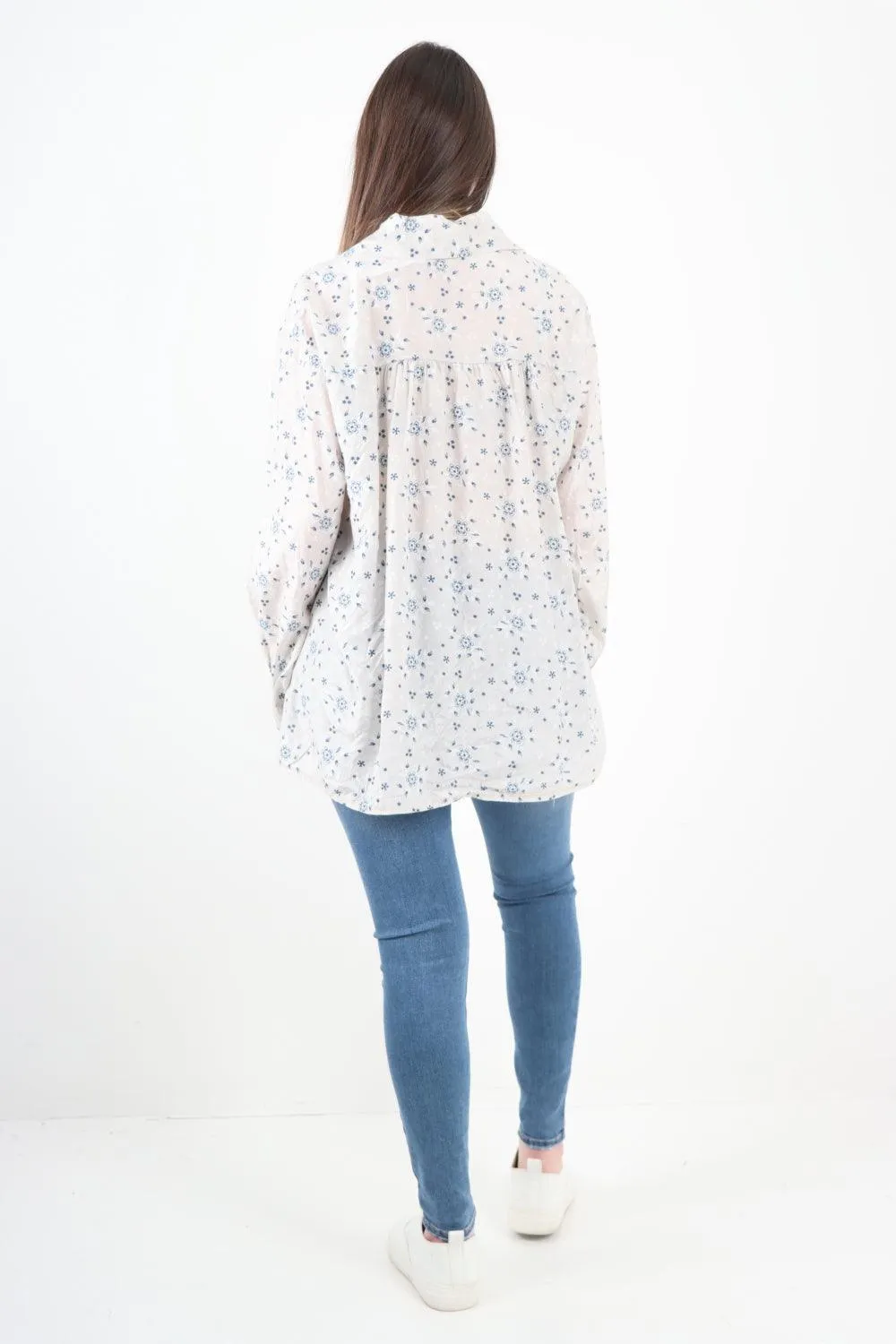 Small Ditsy Floral Print Shirt Top