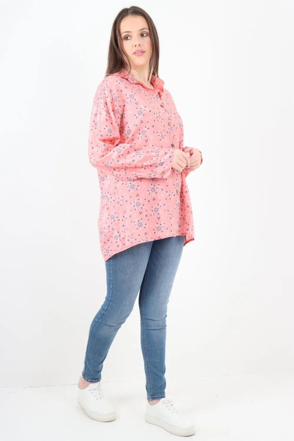 Small Ditsy Floral Print Shirt Top