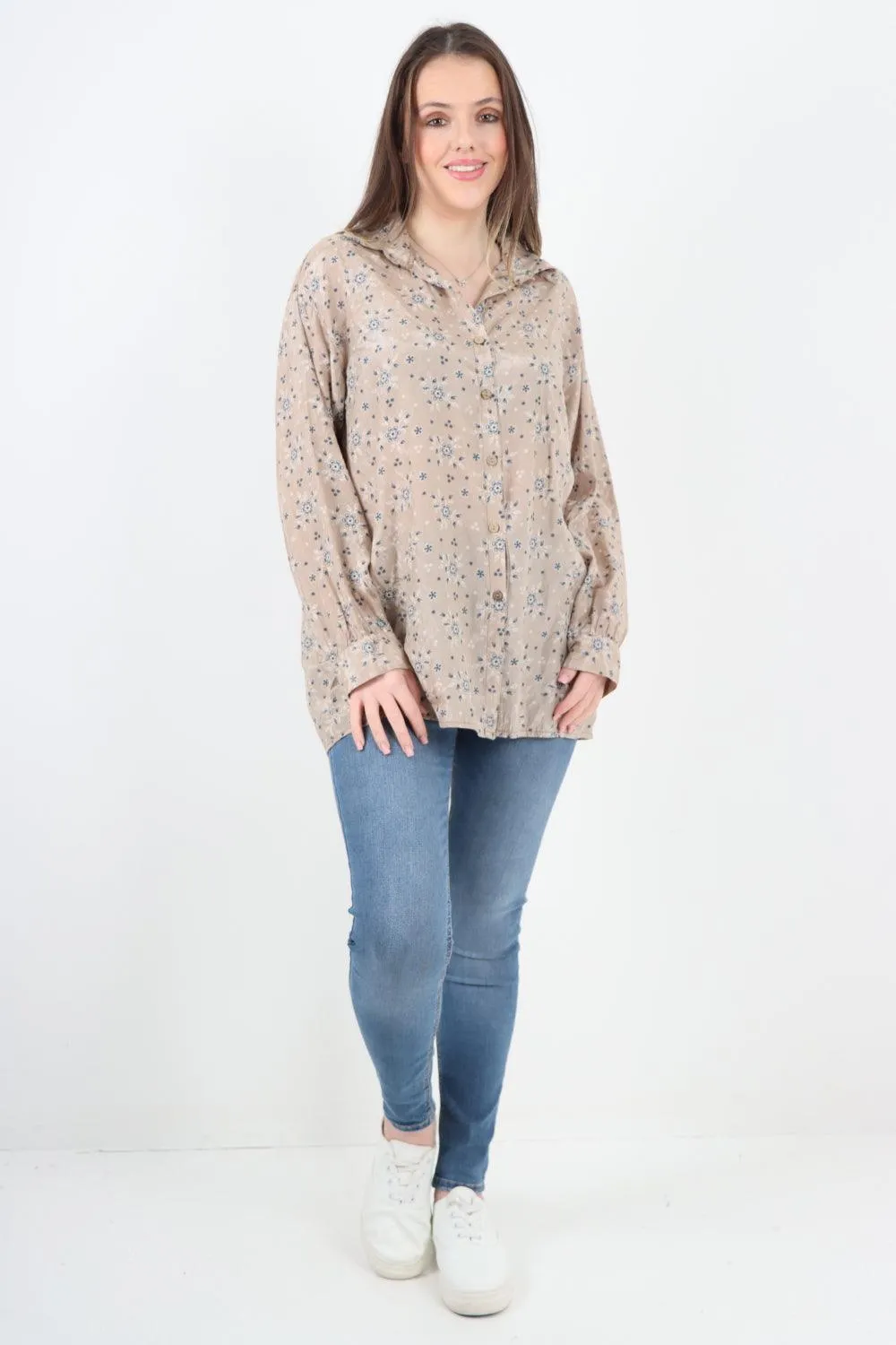 Small Ditsy Floral Print Shirt Top