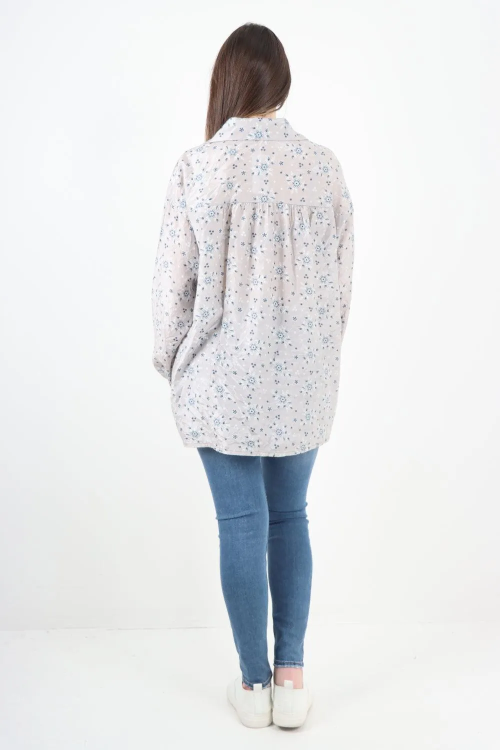 Small Ditsy Floral Print Shirt Top