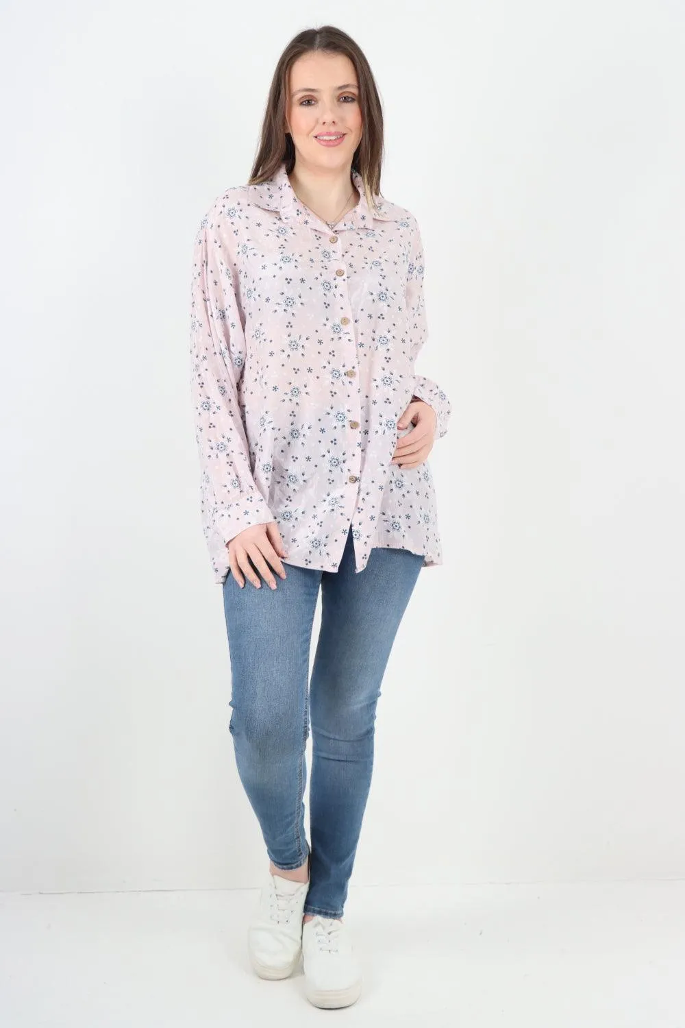 Small Ditsy Floral Print Shirt Top