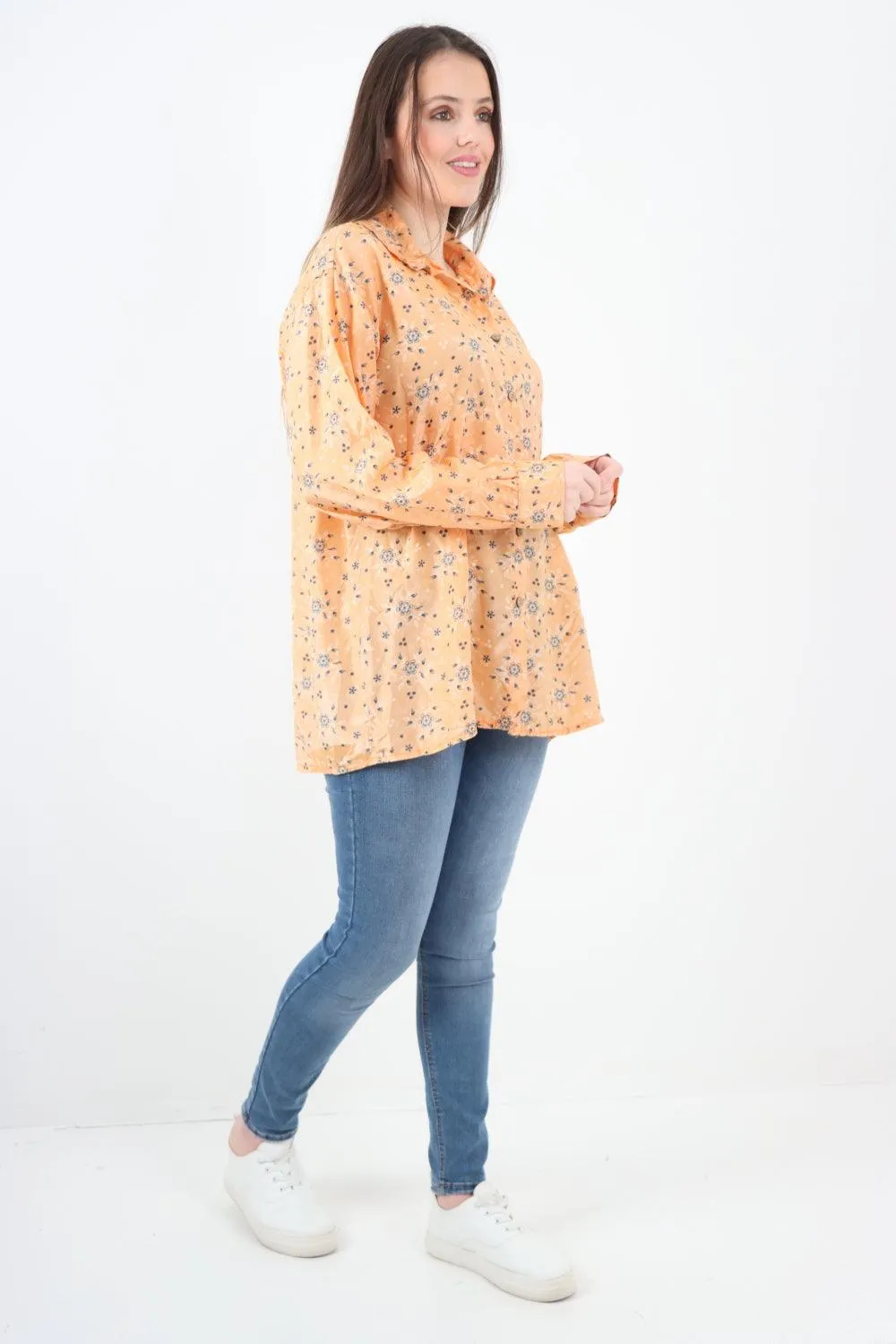 Small Ditsy Floral Print Shirt Top