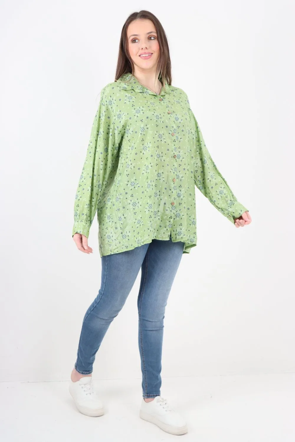 Small Ditsy Floral Print Shirt Top