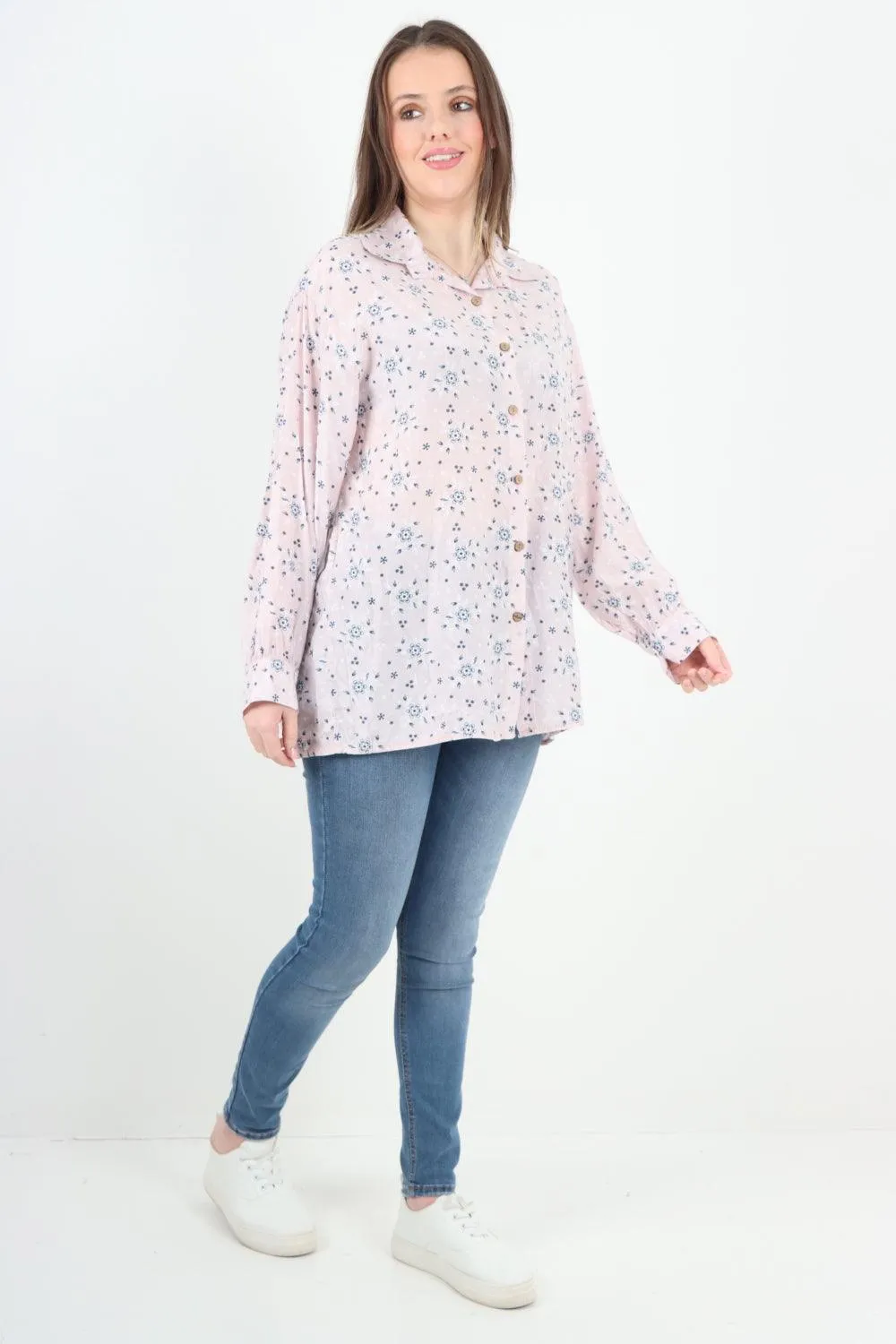 Small Ditsy Floral Print Shirt Top