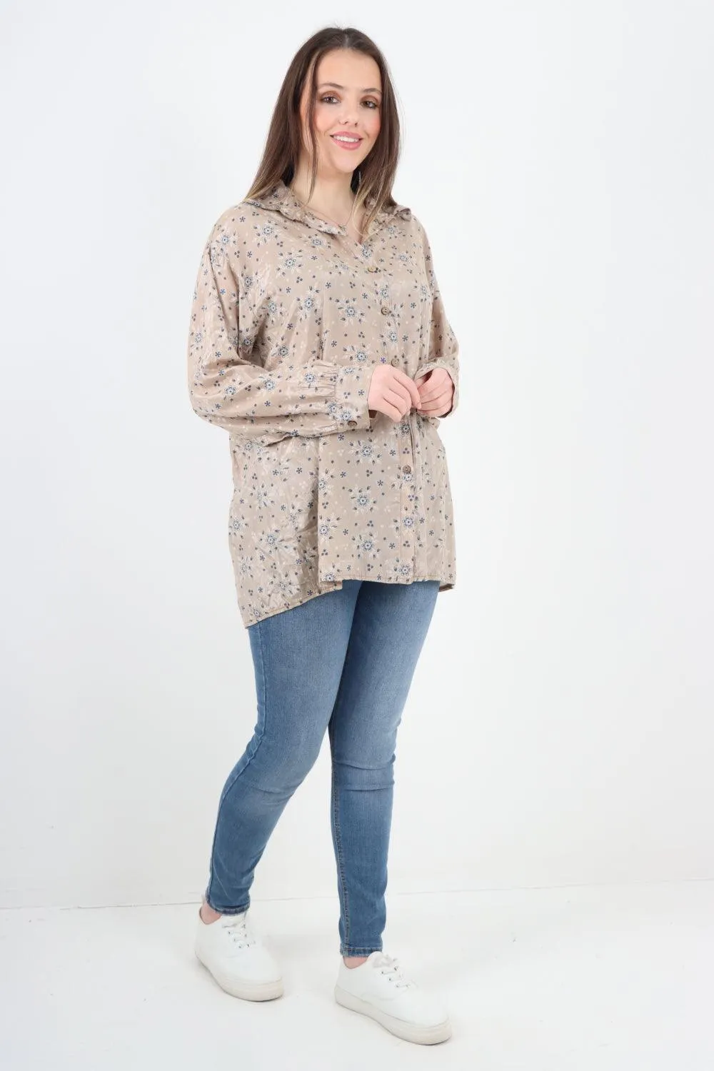 Small Ditsy Floral Print Shirt Top